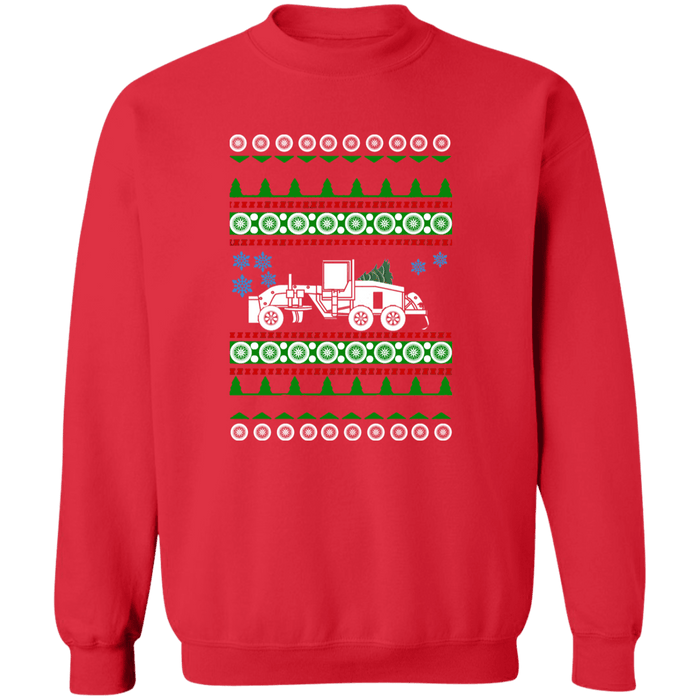 Road Grader Ugly Christmas Sweater Sweatshirt Heavy Equipment