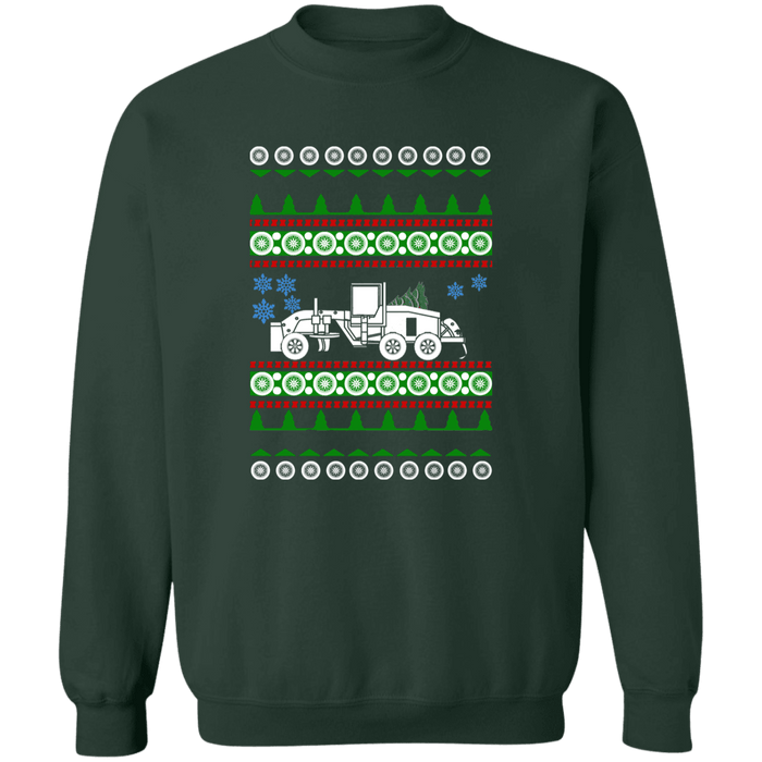 Road Grader Ugly Christmas Sweater Sweatshirt Heavy Equipment