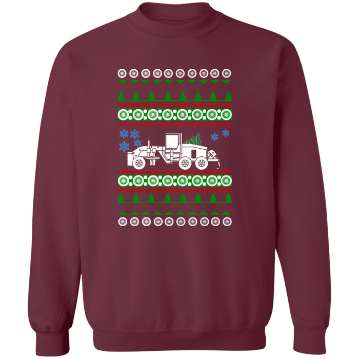 Road Grader Ugly Christmas Sweater Sweatshirt Heavy Equipment