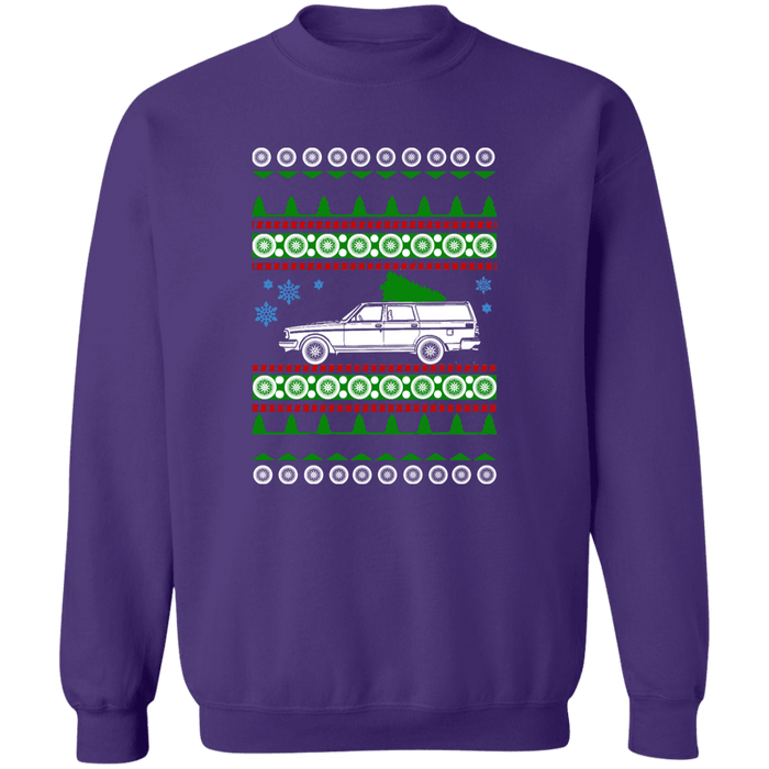 Volvo 245 Wagon Ugly Christmas Sweater Sweatshirt More Colors