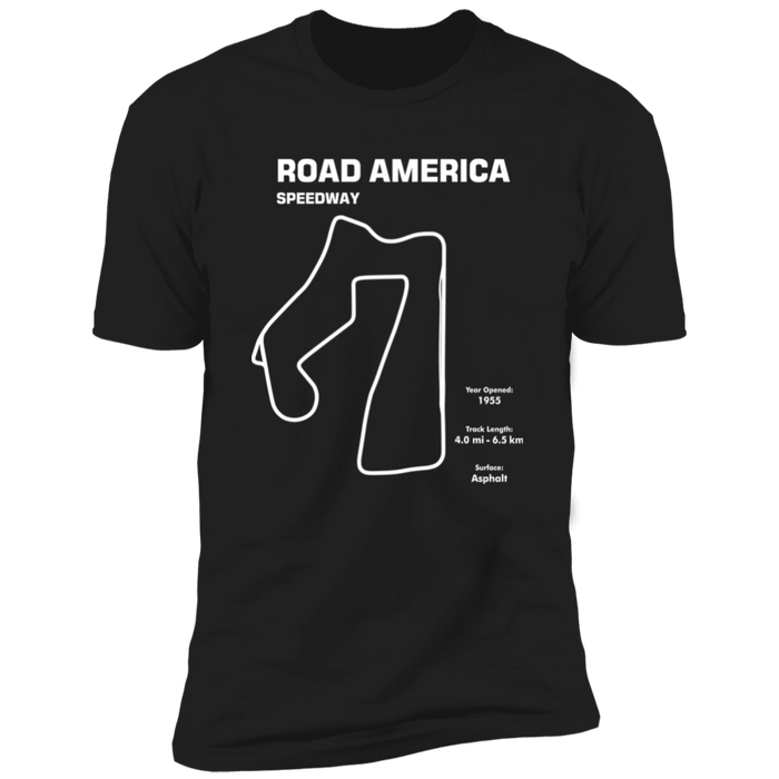 Track Outline Series Road America Speedway v1 shirt