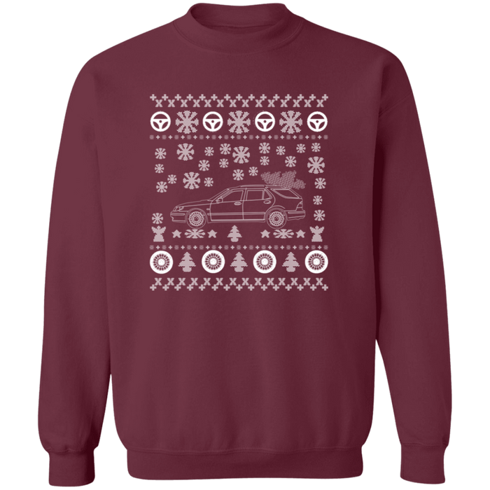 Saab 9-5 Wagon Ugly Christmas Sweater Sweatshirt V2