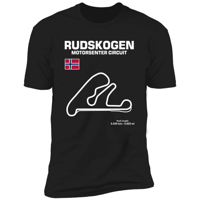 Track Outline Series Rudskogen Motorsenter Circuit T-shirt