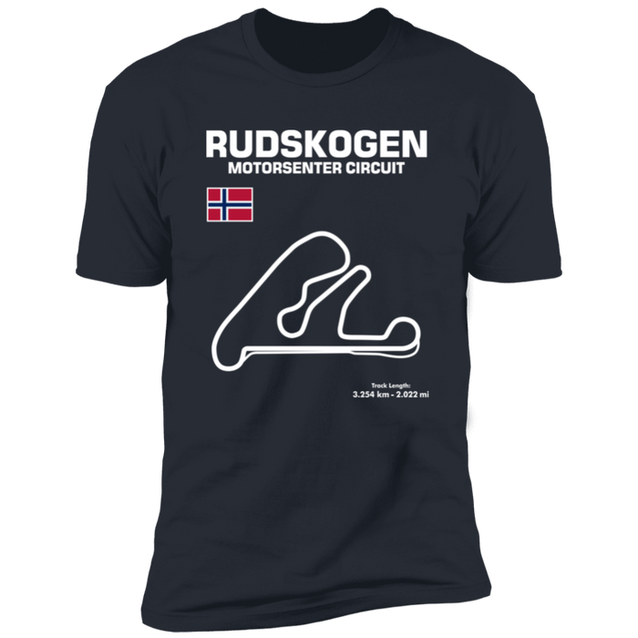 Track Outline Series Rudskogen Motorsenter Circuit T-shirt