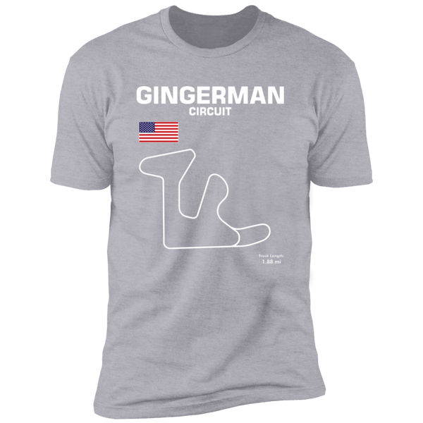 Track Outline Series Gingerman Circuit Michigan T-shirt
