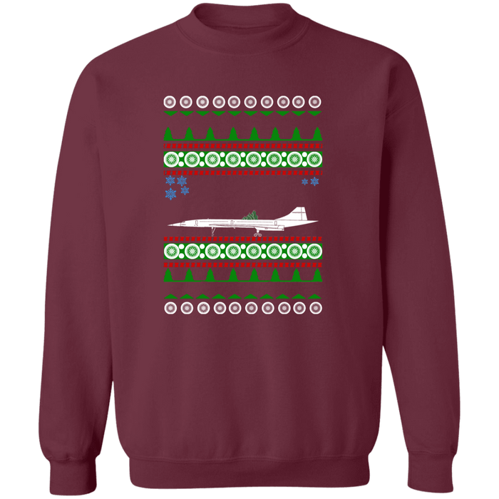 Concorde Airplane Ugly Christmas Sweater Sweatshirt