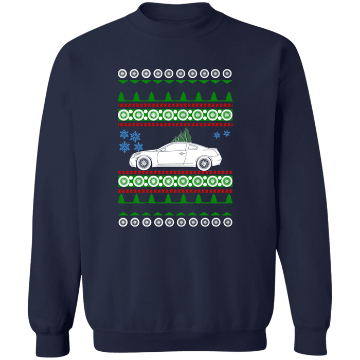 Infiniti Q60 1st gen Ugly Christmas Sweater Sweatshirt Front and Rear print