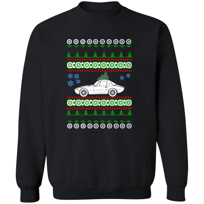 Sports Car like a 1968 Toyota Sports 800 Ugly Christmas Sweater Sweatshirt
