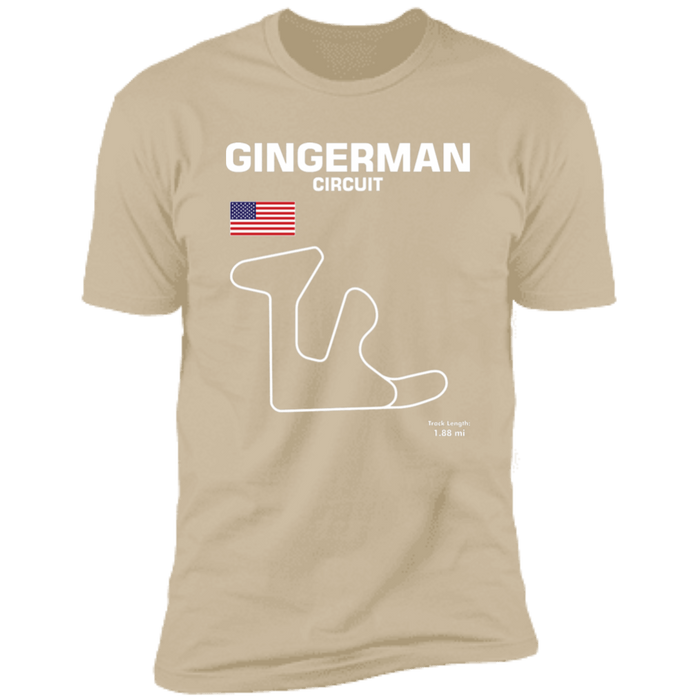 Track Outline Series Gingerman Circuit Michigan T-shirt