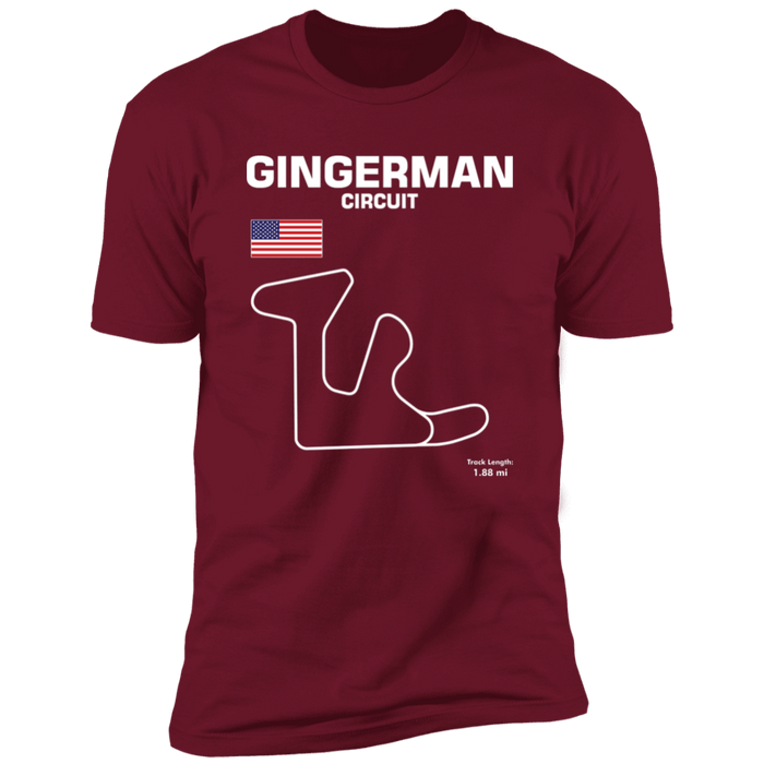 Track Outline Series Gingerman Circuit Michigan T-shirt