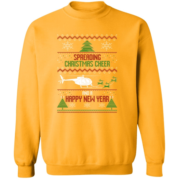 AH-6 Helicopter  Ugly Christmas Sweater Sweatshirt