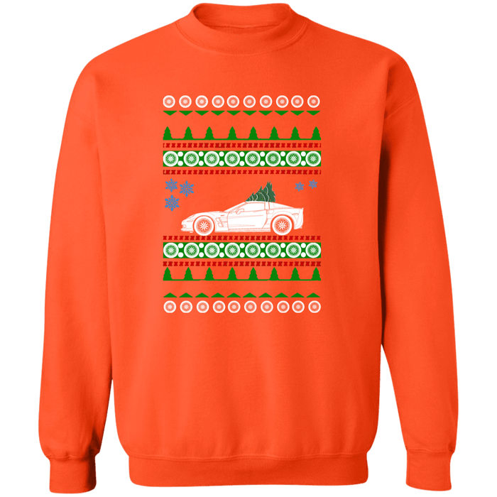 Corvette C6 Green Tree Ugly Christmas Sweater Sweatshirt