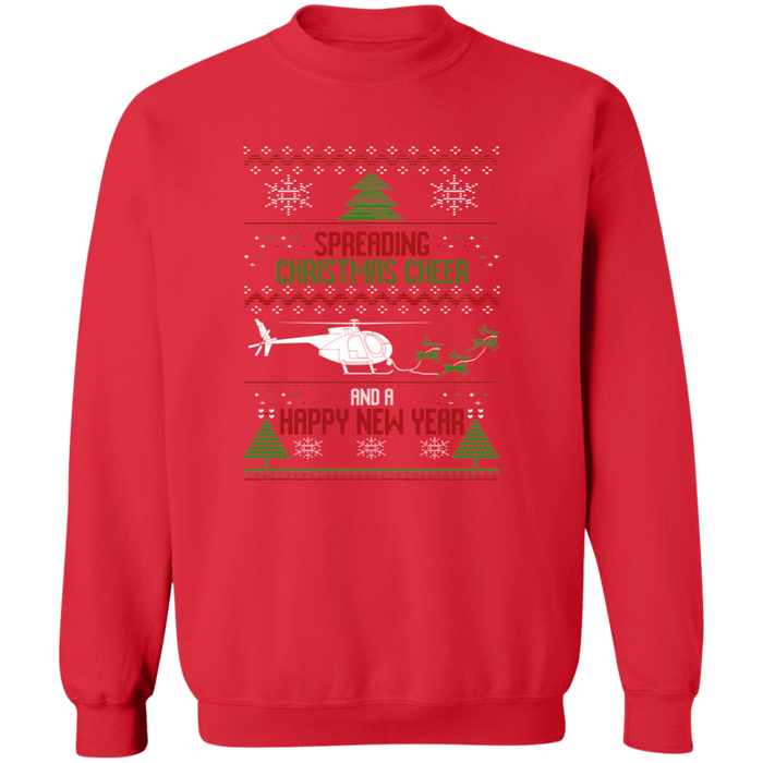 AH-6 Helicopter  Ugly Christmas Sweater Sweatshirt