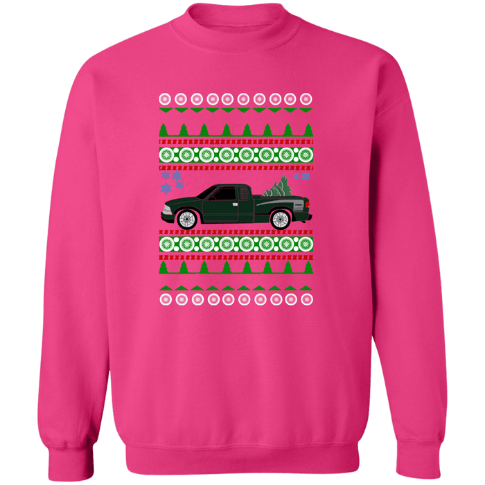 Chevy S10 SQ8 Green Ugly Christmas Sweater Sweatshirt