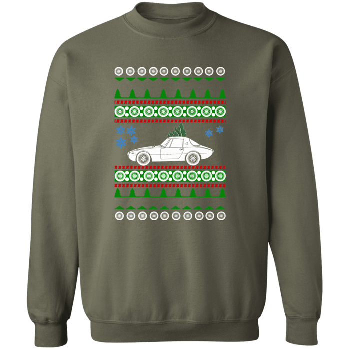 Sports Car like a 1968 Toyota Sports 800 Ugly Christmas Sweater Sweatshirt