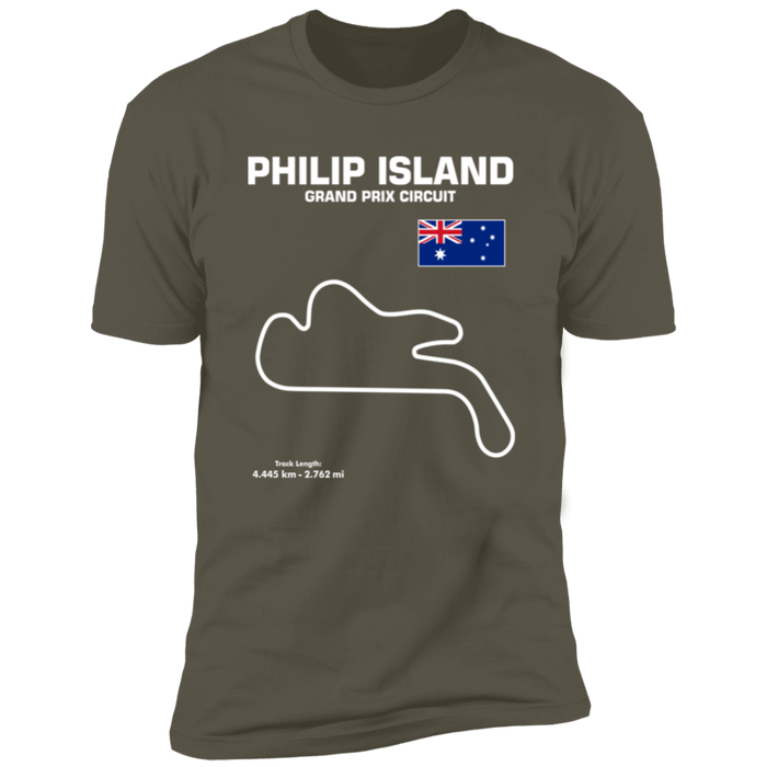 Track Outline Series Philip Island Grand Prix Circuit t-shirt