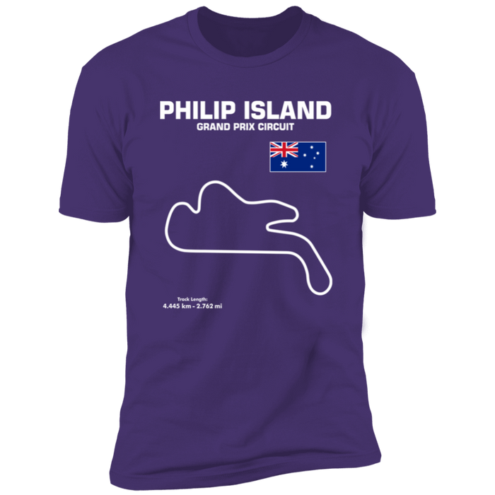 Track Outline Series Philip Island Grand Prix Circuit t-shirt