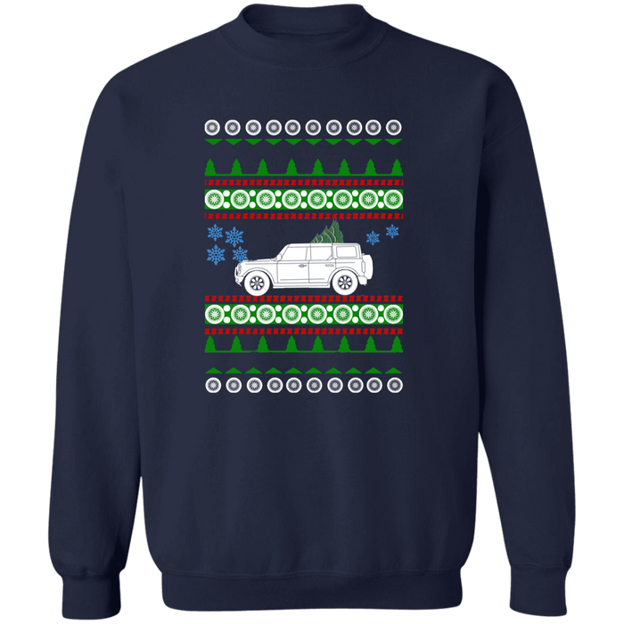 2021+ Ford Bronco 4 Door Ugly Christmas Sweater Sweatshirt