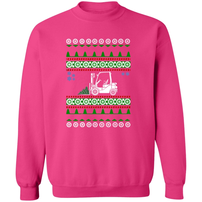 Forklift Driver Operator Ugly Christmas Sweater Sweatshirt