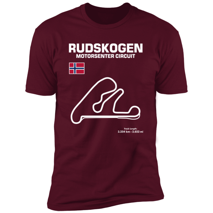 Track Outline Series Rudskogen Motorsenter Circuit T-shirt