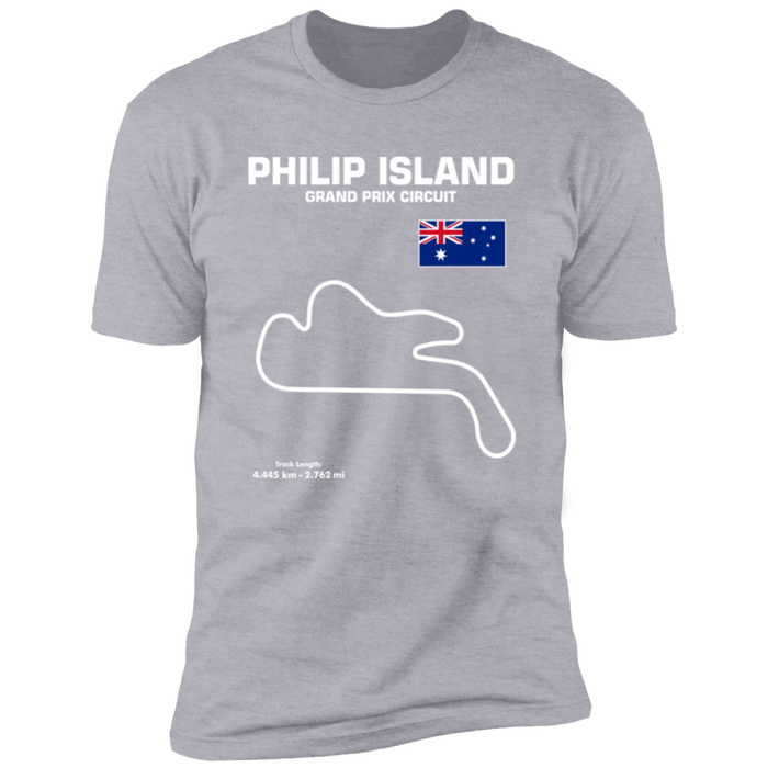 Track Outline Series Philip Island Grand Prix Circuit t-shirt