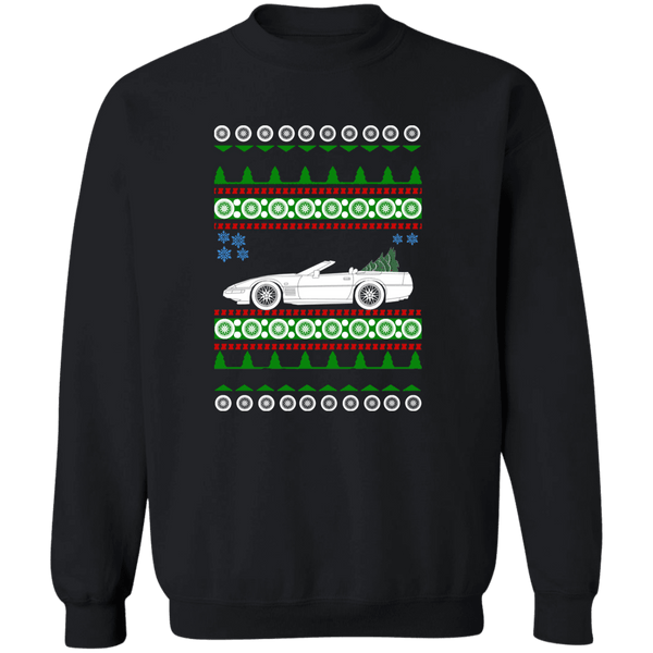 Corvette C4 Convertible Ugly Christmas Sweater Sweatshirt