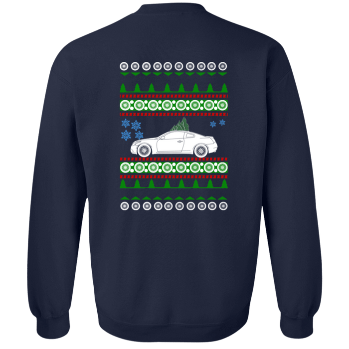 Infiniti Q60 1st gen Ugly Christmas Sweater Sweatshirt Front and Rear print