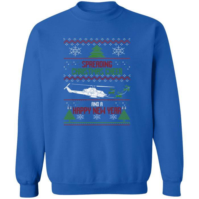 Bell AH-1W Super Cobra MIlitary Helicopter  Ugly Christmas Sweater Sweatshirt