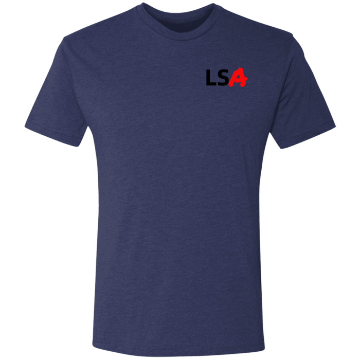 LSA Supercharged Engine Blueprint Series Tri-blend T-shirt front and rear print