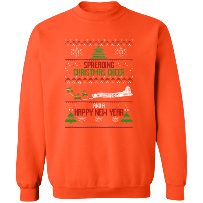 B-17 Airplane Military Aircraft Ugly Christmas Sweater