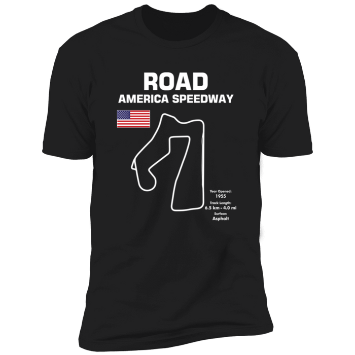 Track Outline Series Road America Speedway T-shirt