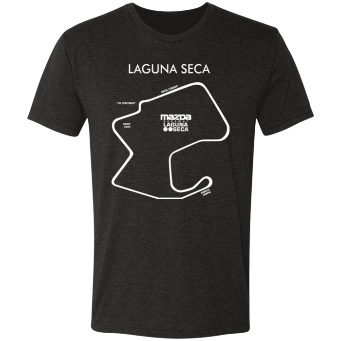 Track Outline Series Laguna Seca Mazda Raceway Tri-Blend T-shirt