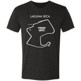 Track Outline Series Laguna Seca Mazda Raceway Tri-Blend T-shirt