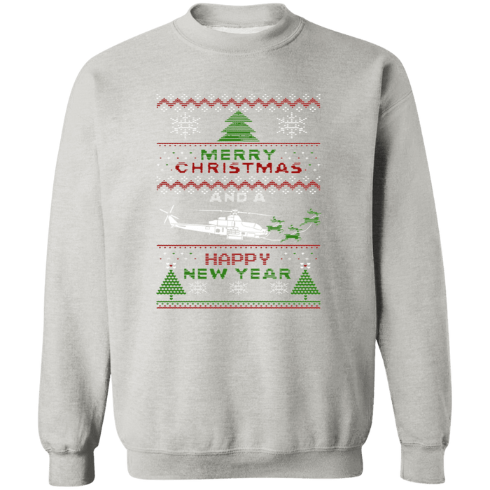 Bell AH-1Z Viper Helicopter MIlitary Ugly Christmas Sweater Sweatshirt