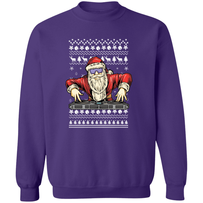 Santa DJ Disc Jockey Ugly Christmas Sweater Sweatshirt