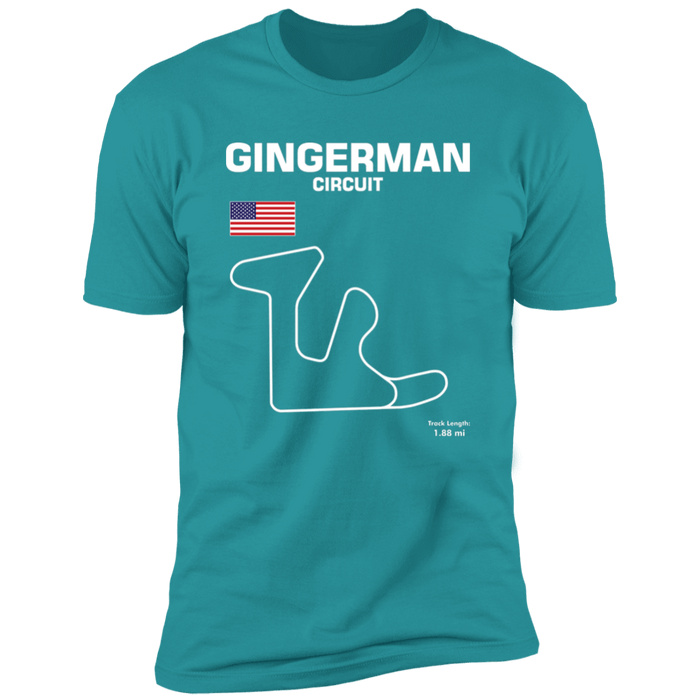 Track Outline Series Gingerman Circuit Michigan T-shirt