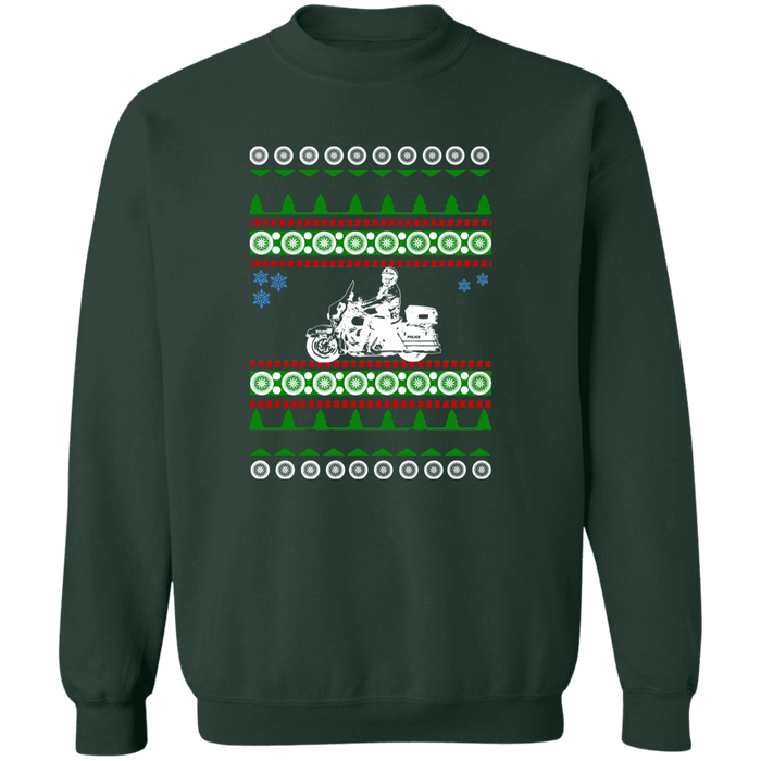 Police Motorcycle Cop Ugly Christmas Sweater Sweatshirt