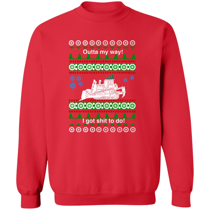 Bulldozer ugly christmas sweater sweatshirt