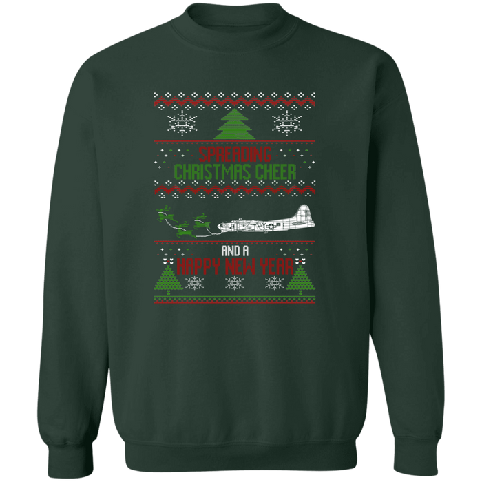 B-17 Airplane Military Aircraft Ugly Christmas Sweater