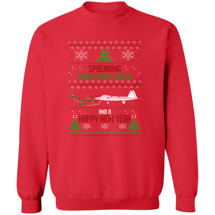 F-22 Raptor Military Airplane Fighter Jet Ugly Christmas Sweater