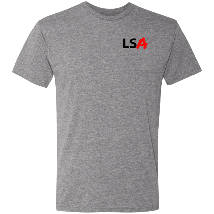 LSA Supercharged Engine Blueprint Series Tri-blend T-shirt front and rear print