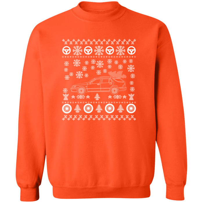 Saab 9-5 Wagon Ugly Christmas Sweater Sweatshirt V2