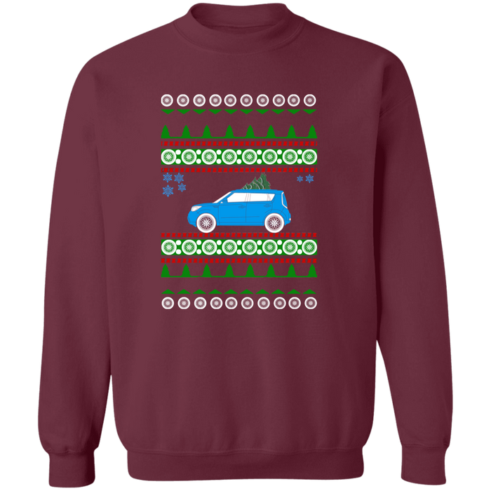 Kia Soul Blue Custom Ugly Christmas Sweater Jumper v2