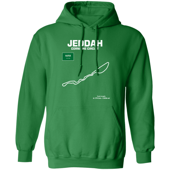 Track Outline Series Jeddah Corniche Circuit Saudi Arabia f1  Hoodie