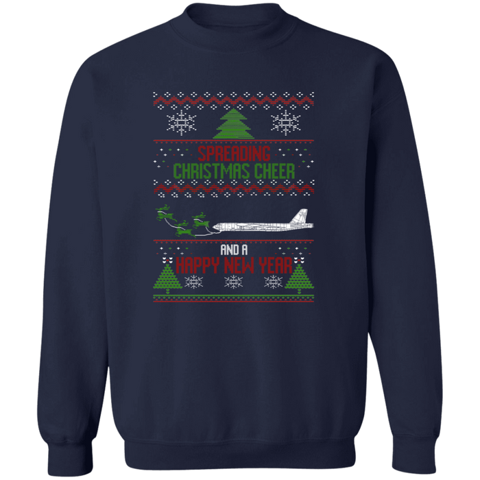 B-52 Airplane Military Ugly Christmas Sweater Sweatshirt