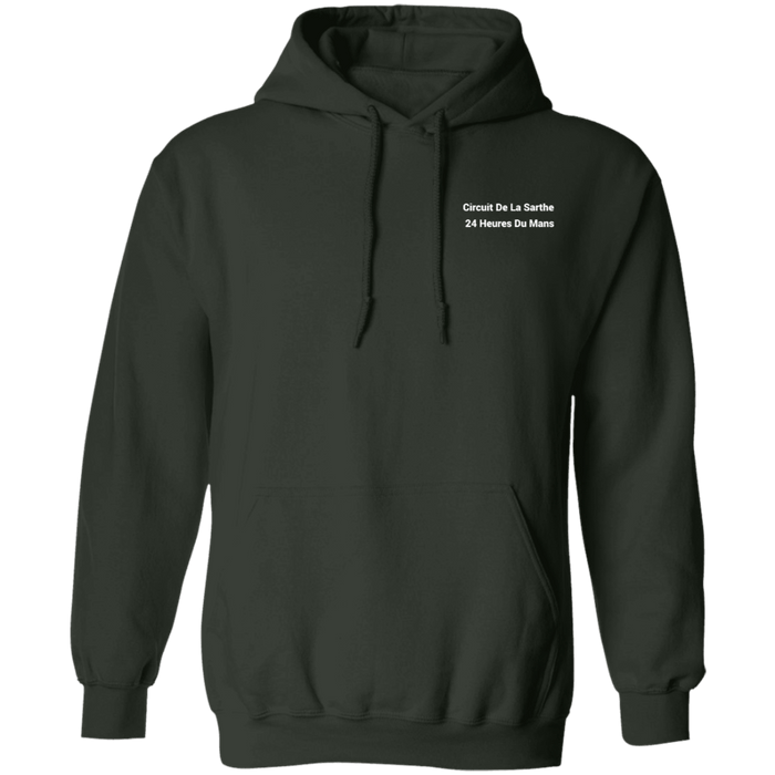 Circuit De La Sarthe 24 Heures Du Mans Track Outline Series Hoodie Front and Rear Print