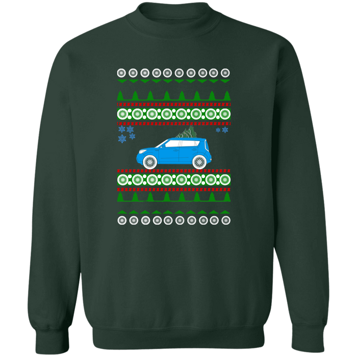 Kia Soul Blue Custom Ugly Christmas Sweater Jumper v2