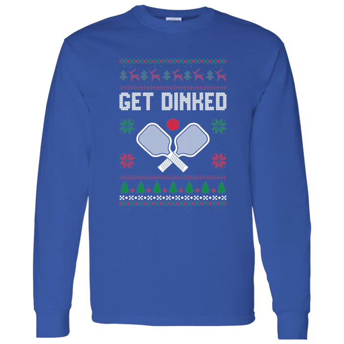 Get Dinked Pickleball Ugly Christmas "sweater" long sleeve t-shirt