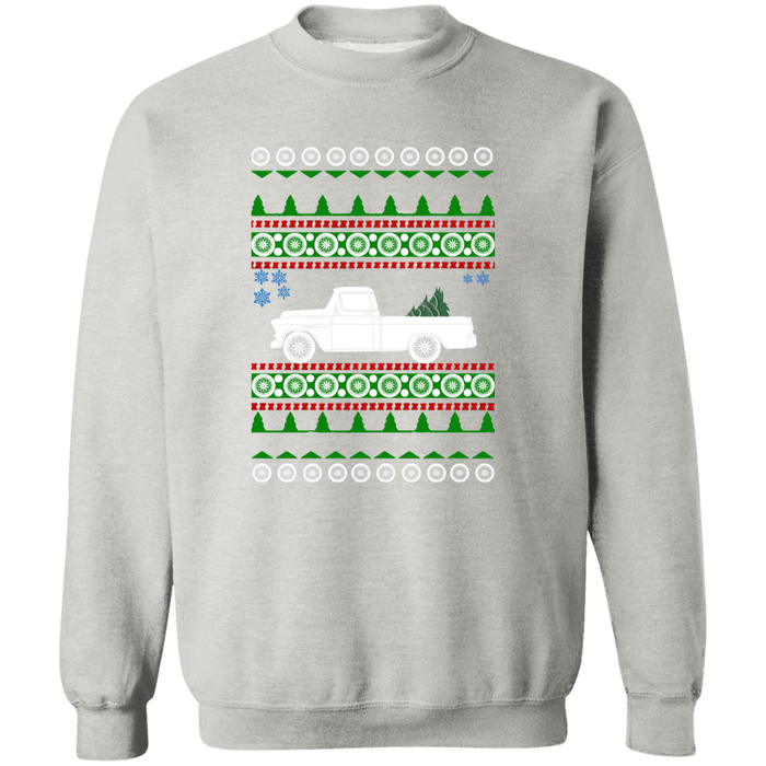 Chevy Truck Cameo 1955-1959 Ugly Christmas Sweater Sweatshirt