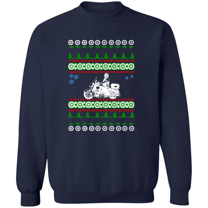 Police Motorcycle Cop Ugly Christmas Sweater Sweatshirt